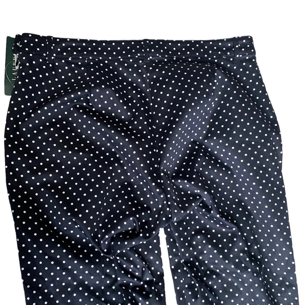Lauren Ralph Lauren Black Polka Dots Pants Size 12 - Picture 7 of 10